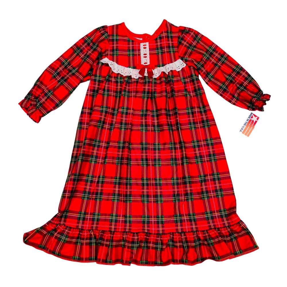 NWT Laura Dare 24M Red Plaid Gown